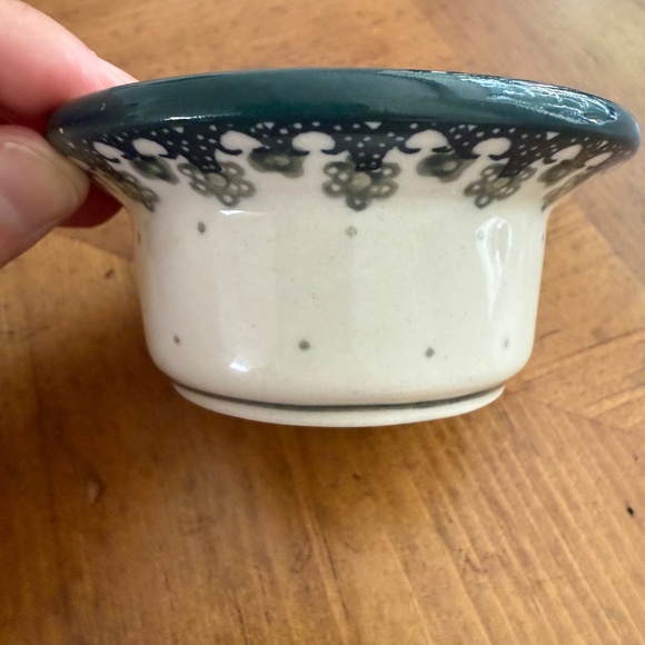 Polish Pottery votive candle holder - 3" - Picture 3 of 6